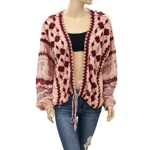 Free People Hometown Flowy Summer Blouse Top M - Picture 5 of 8